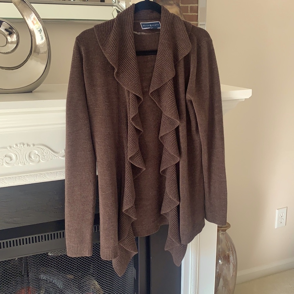 Women’s brown cardigan sweater size medium